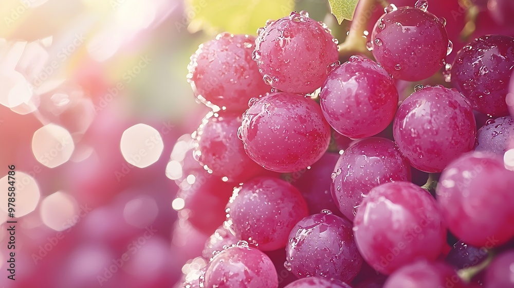 Poster Grapes Background : Generative AI