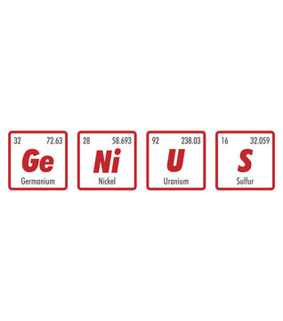 GENIUS - Periodic Element T-Shirt Design