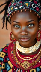Obraz premium portrait of beautiful Tanzanian young woman