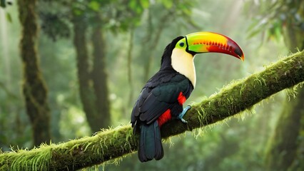 Obraz premium bird, toucan, beak, animal, tropical, hornbill