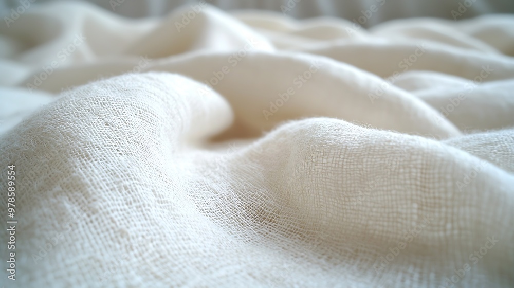 Poster white textile texture : generative ai