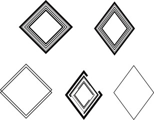 菱形のフレーム・枠装飾セット