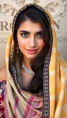 portrait of beautiful Yemen young woman