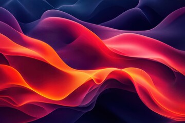 Obraz premium Abstract waves of vibrant colors flowing in a smooth, dynamic pattern.