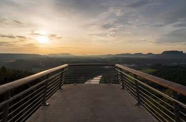 Overlook Platform at Saxon Switzerland National Park, or Nationalpark Sächsische Schweiz
