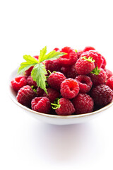 Fresh organic ripe raspberry