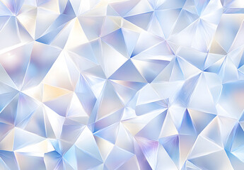 Fototapeta premium Elegant Geometric Crystal Design with Transparent Facets and Soft Pastel Light Reflections