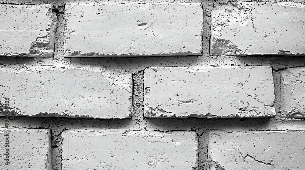 Poster white brick wall background texture pattern : generative ai
