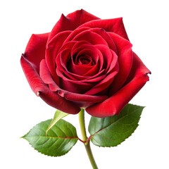 Fototapeta premium Rose Flower Isolated on Transparent Background for Elegant Design