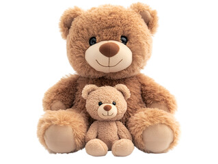 Fototapeta premium a large teddy bear and a small teddy bear. 