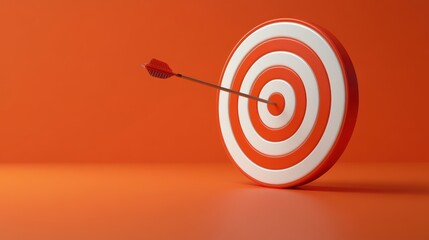 Future-Focused 3D Target Icon with Contemporary Design