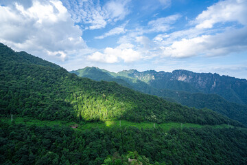 Fototapeta premium Misty rock pillars and mountain landscape in Zhangjiajie, Hunan Province, China