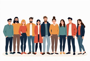 Obraz premium A World Apart: Vibrant Illustrations of Isolated Individuals