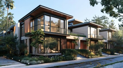 Contemporary urban townhouse with a rooftop terrace