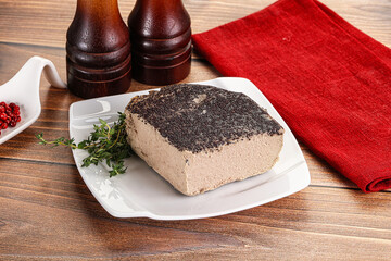 Delicous liver pate snack appetizer