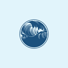 wave logo vector