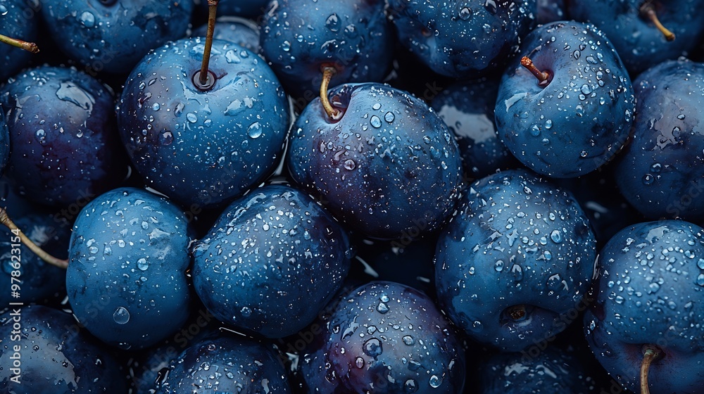 Poster background of plums : generative ai