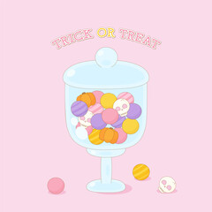 pink halloween candy jar