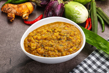 Indian cuisine Dal Tadka soup