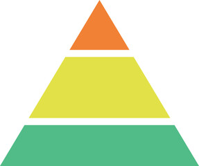 simple infographic chart triangle 3divider