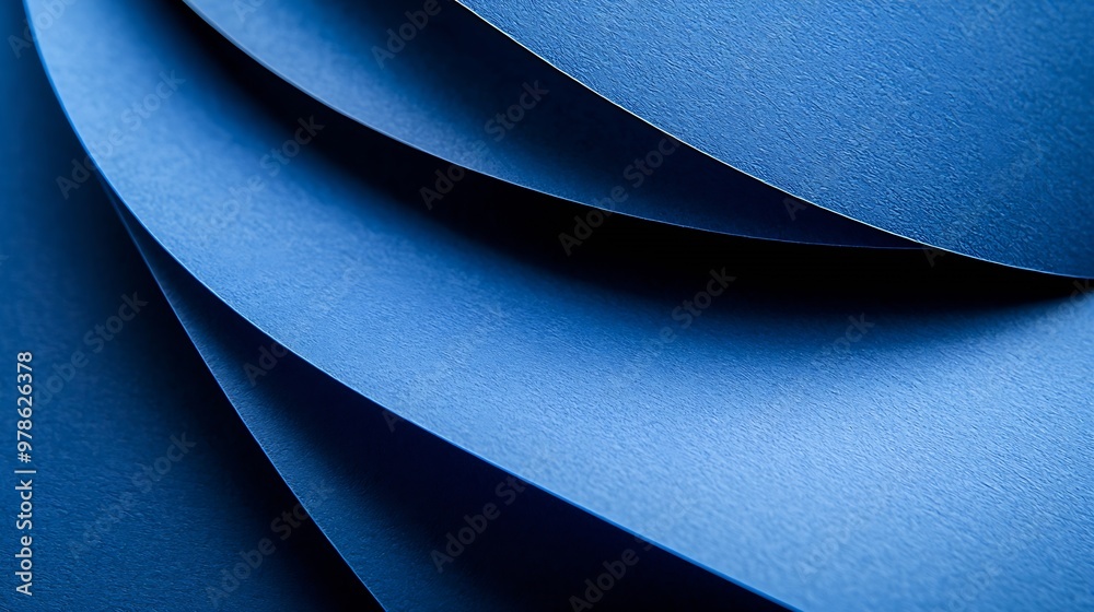Poster blue paper texture : generative ai