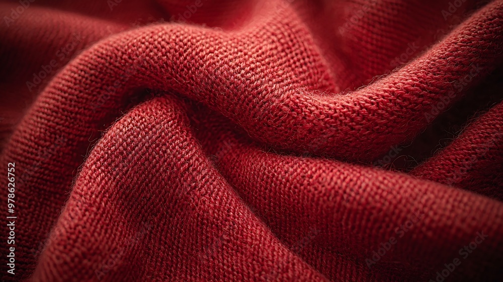 Poster red grainy fabric texture : generative ai