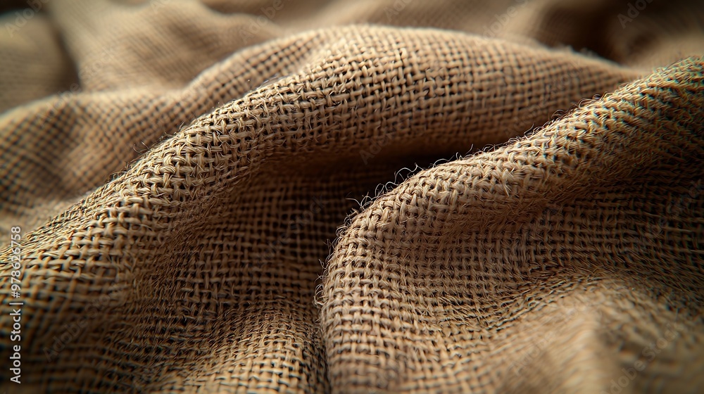 Poster burlap sacking hessian or gunny bag texture : generative ai