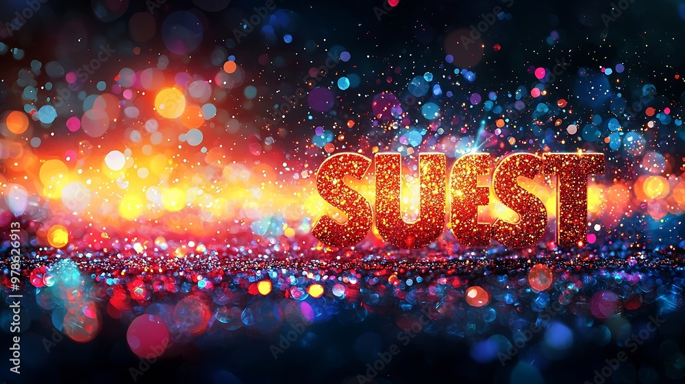 Poster Abstract Vector Background with Success Word : Generative AI