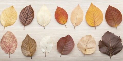 Vibrant Collection of Autumn Leaves in Rich Hues of Red, Orange, Yellow, and Brown Capturing the Essence of Falls Natural Beauty and Tranquility