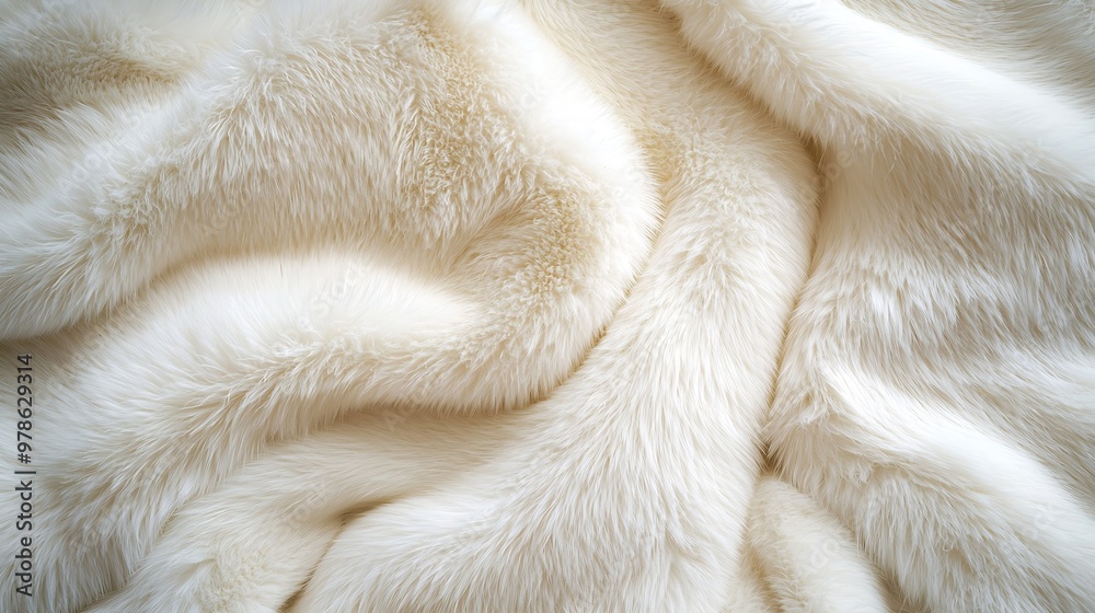 Poster white fur texture : generative ai