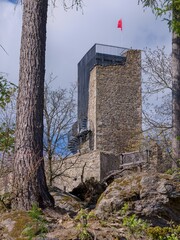 View of Orlik Castle near Humpolec