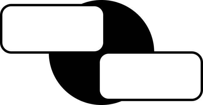 infographic mindmap chart 2 points outline