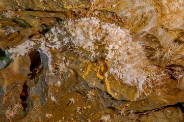 View of the karst formations in the caves of the Slovak National Karst
