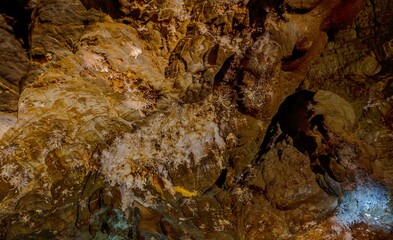 View of the karst formations in the caves of the Slovak National Karst