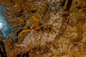 View of the karst formations in the caves of the Slovak National Karst
