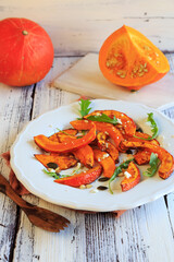 gebratener Kürbis mit Feta Käse