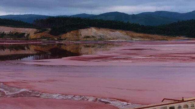 Red Sludge Pond Of Alcoa Polluted With Toxic Alkaline Waste