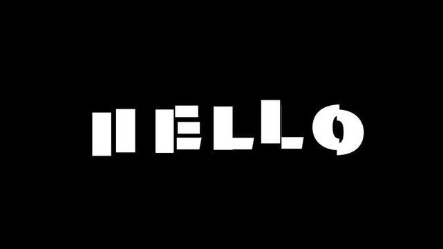 Hello ext animation footage