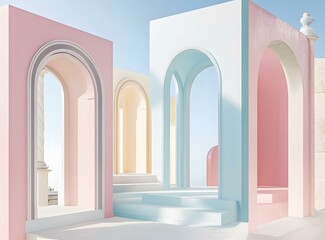 Abstract Archway Minimalist 3D Render