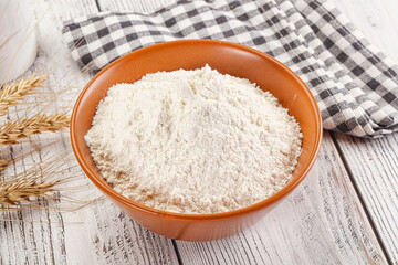 Wheat flour heap for bake