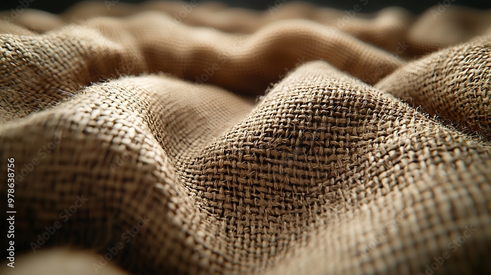 Poster Hessian Burlap Sacking Texture Background : Generative AI