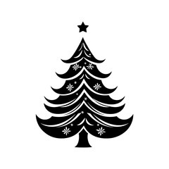 Fototapeta premium Christmas Tree And Decoration isolated on Transparency Background, Generative AI
