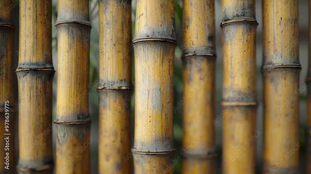Poster light wood background bleached bamboo texture : generative ai