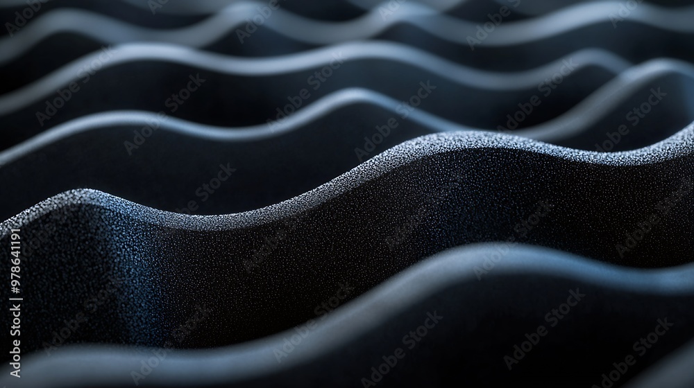 Aufkleber Acoustic Foam for Sound Recording and Mastering Studio Background Texture Pattern : Generative AI