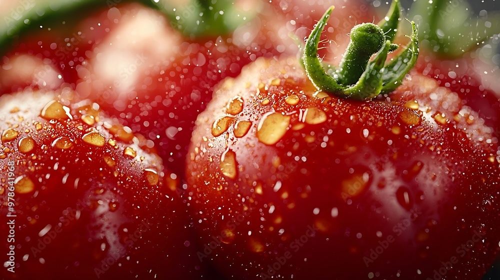 Poster Tomatoes Texture Background Pattern : Generative AI