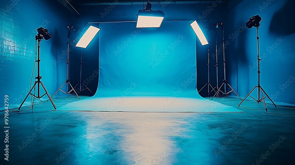 Leinwandbilder Empty Studio Backdrop in Vector EPS 10 : Generative AI