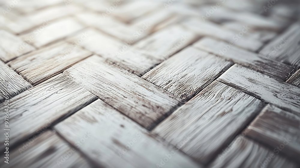 Poster White Parquet Texture Background Pattern : Generative AI