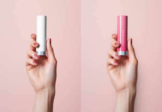 Product Packaging Lipstick Mockup With Generative AI