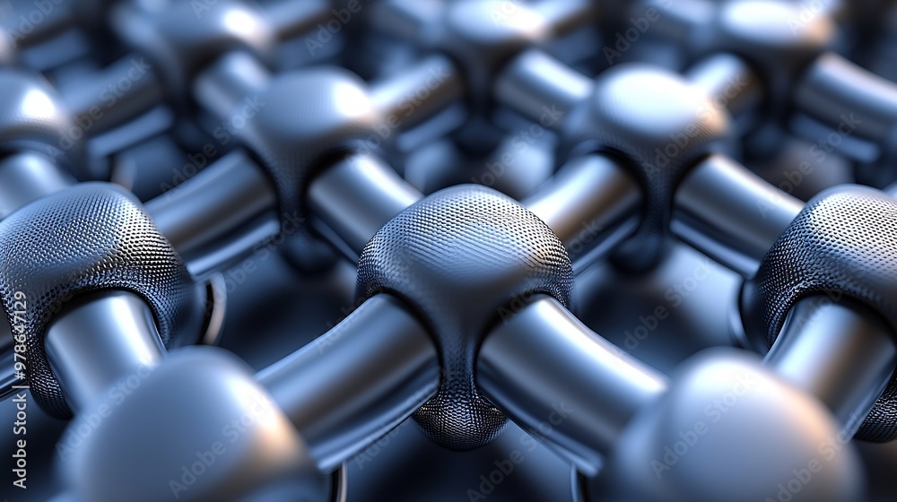 Poster Abstract Seamless Vector Chainlink Texture Pattern : Generative AI