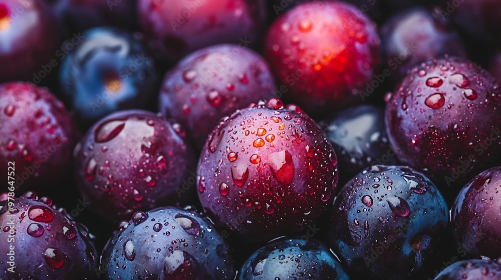 Poster background from plums : generative ai
